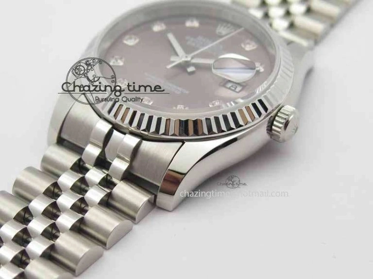 DateJust 116234 SS BP Best Edition Gray Dial Diam Markers On SS Bracelet SA3135
