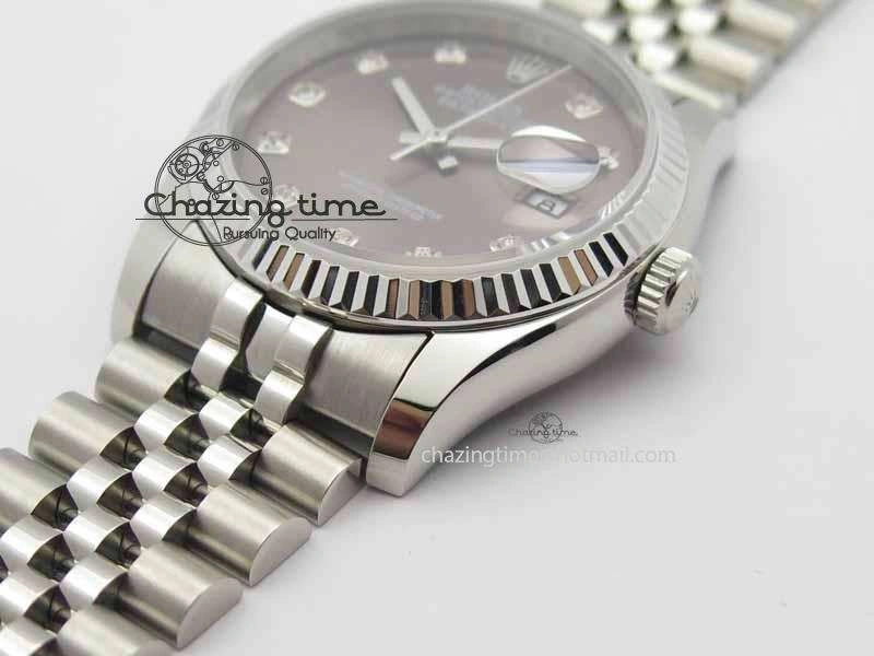 DateJust 116234 SS BP Best Edition Gray Dial Diam Markers On SS Bracelet SA3135