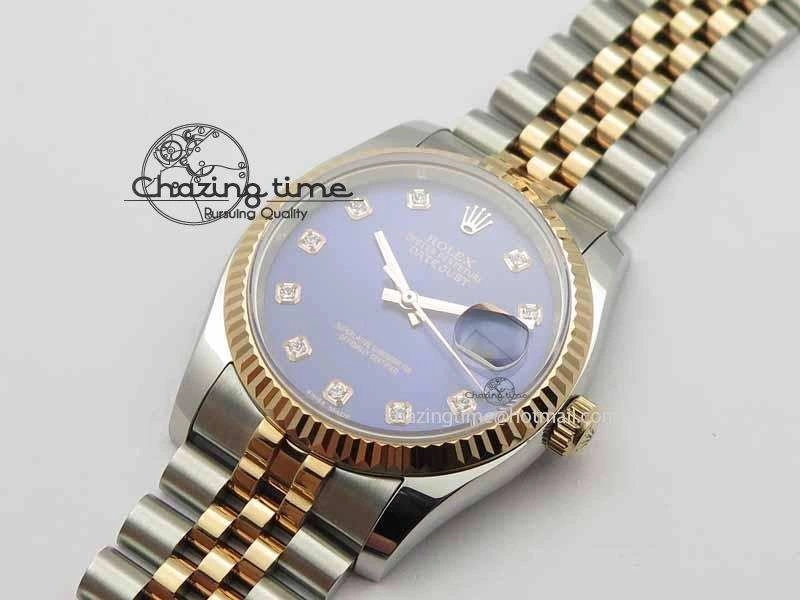 DateJust 116234 SS RG BP Best Edition Blue Dial Diam Markers On SS RG Bracelet SA3135