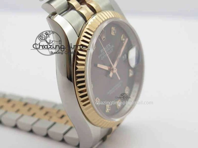 DateJust 116234 SS RG BP Best Edition Gray Dial Diam Markers On SS RG Bracelet SA3135