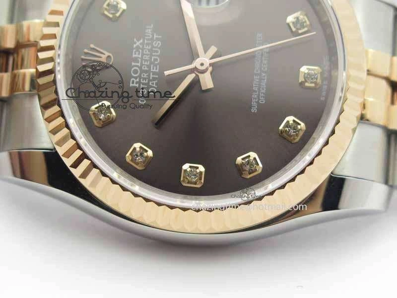 DateJust 116234 SS RG BP Best Edition Gray Dial Diam Markers On SS RG Bracelet SA3135