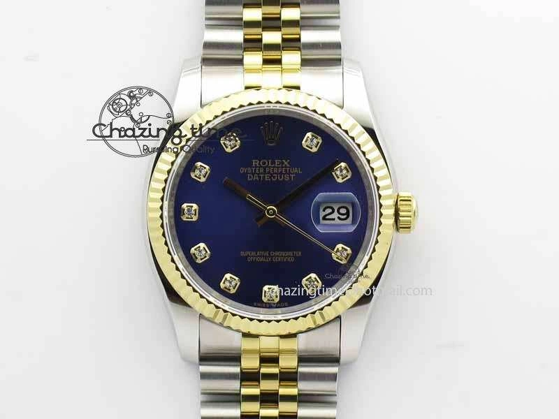 DateJust 116234 SS YG BP Best Edition Blue Dial Diam Markers On SS YG Bracelet SA3135