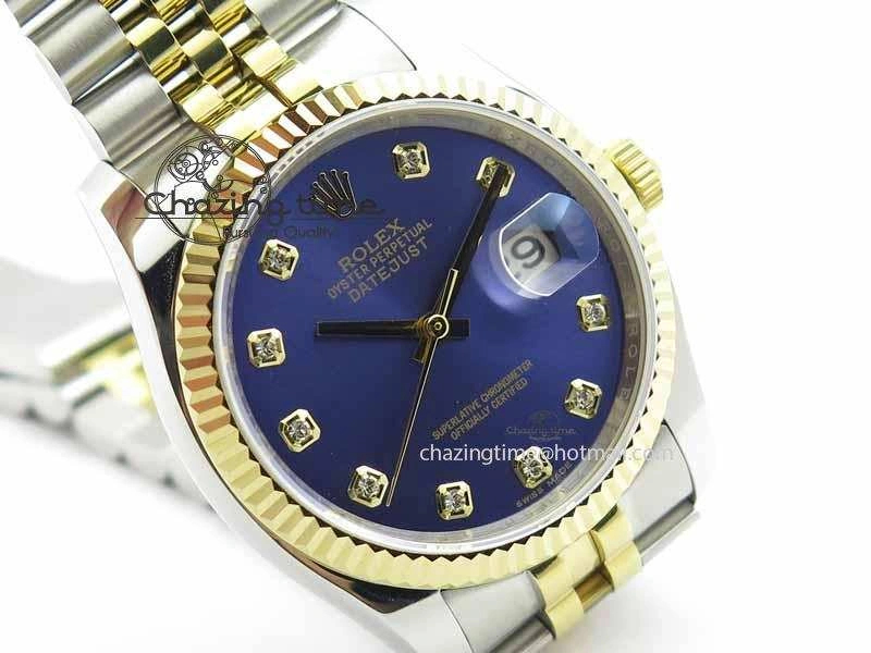 DateJust 116234 SS YG BP Best Edition Blue Dial Diam Markers On SS YG Bracelet SA3135
