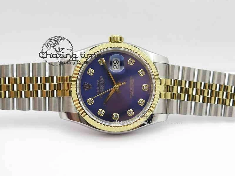 DateJust 116234 SS YG BP Best Edition Blue Dial Diam Markers On SS YG Bracelet SA3135