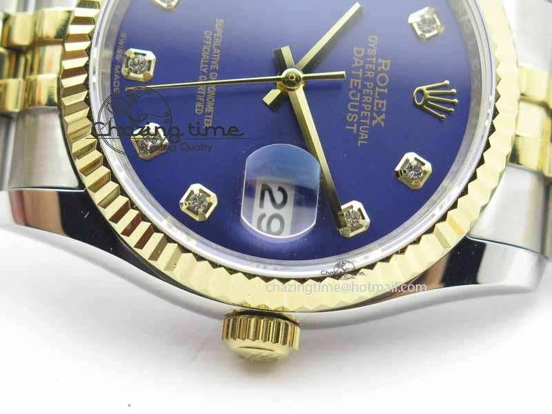 DateJust 116234 SS YG BP Best Edition Blue Dial Diam Markers On SS YG Bracelet SA3135