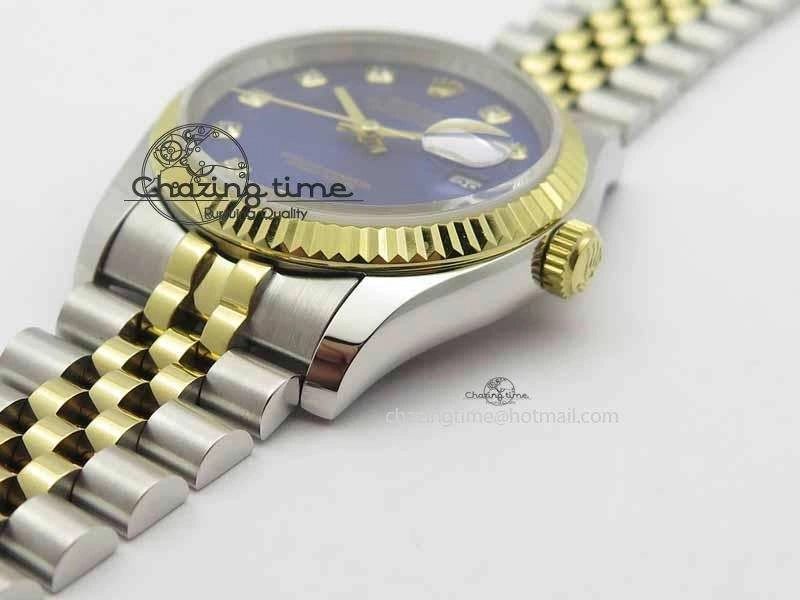DateJust 116234 SS YG BP Best Edition Blue Dial Diam Markers On SS YG Bracelet SA3135