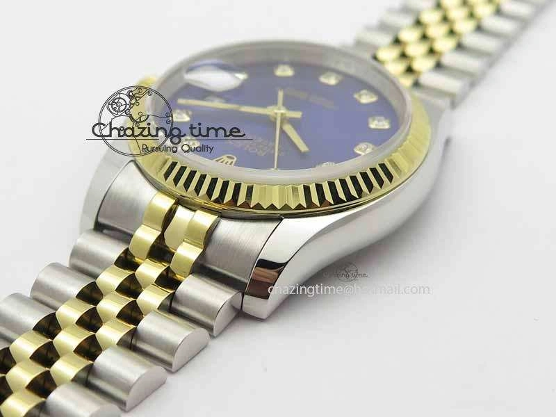 DateJust 116234 SS YG BP Best Edition Blue Dial Diam Markers On SS YG Bracelet SA3135