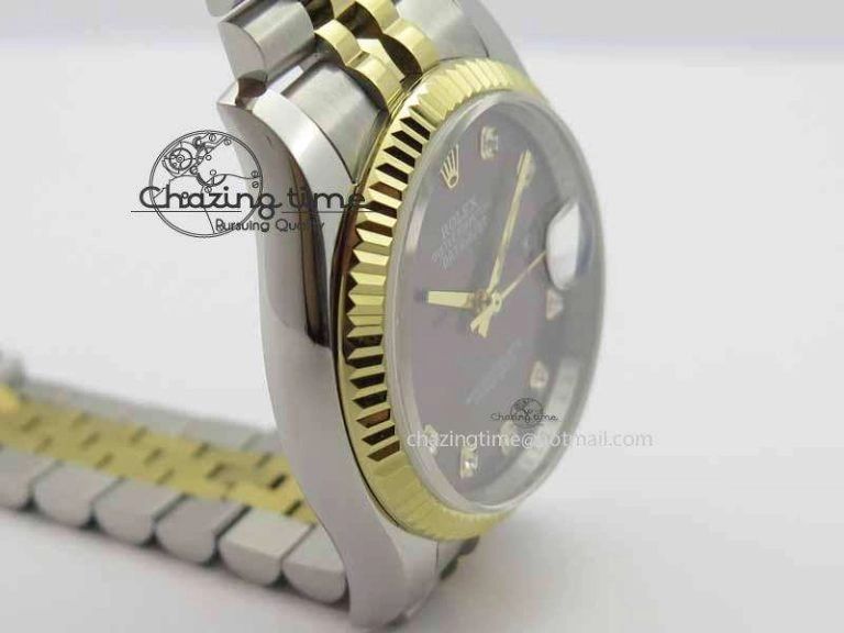DateJust 116234 SS YG BP Best Edition Gray Dial Diam Markers On SS YG Bracelet SA3135