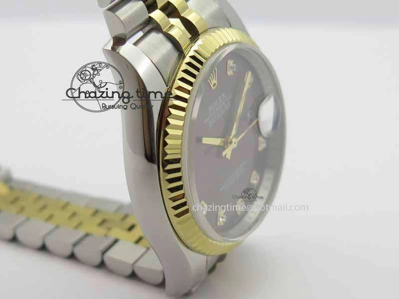 DateJust 116234 SS YG BP Best Edition Gray Dial Diam Markers On SS YG Bracelet SA3135