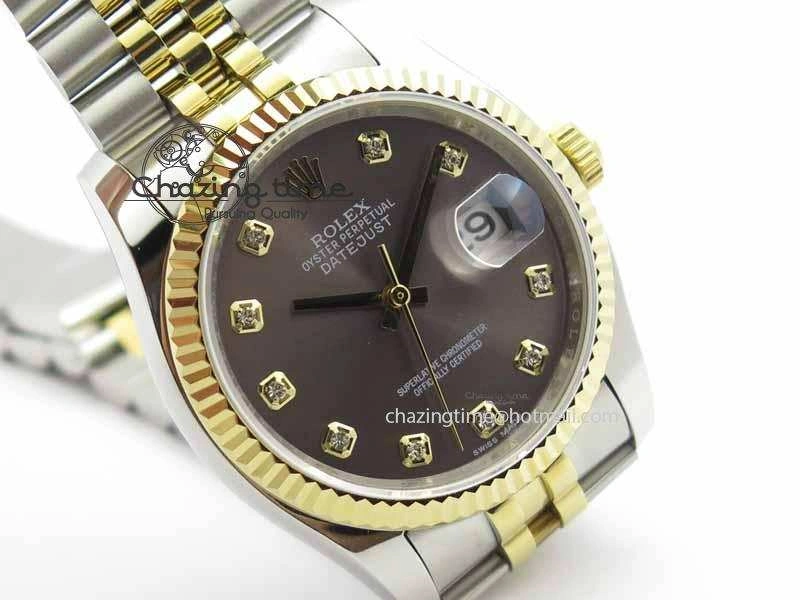 DateJust 116234 SS YG BP Best Edition Gray Dial Diam Markers On SS YG Bracelet SA3135