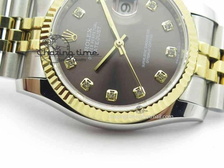 DateJust 116234 SS YG BP Best Edition Gray Dial Diam Markers On SS YG Bracelet SA3135