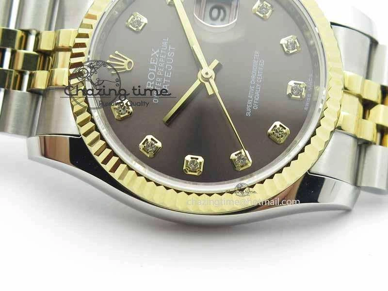 DateJust 116234 SS YG BP Best Edition Gray Dial Diam Markers On SS YG Bracelet SA3135