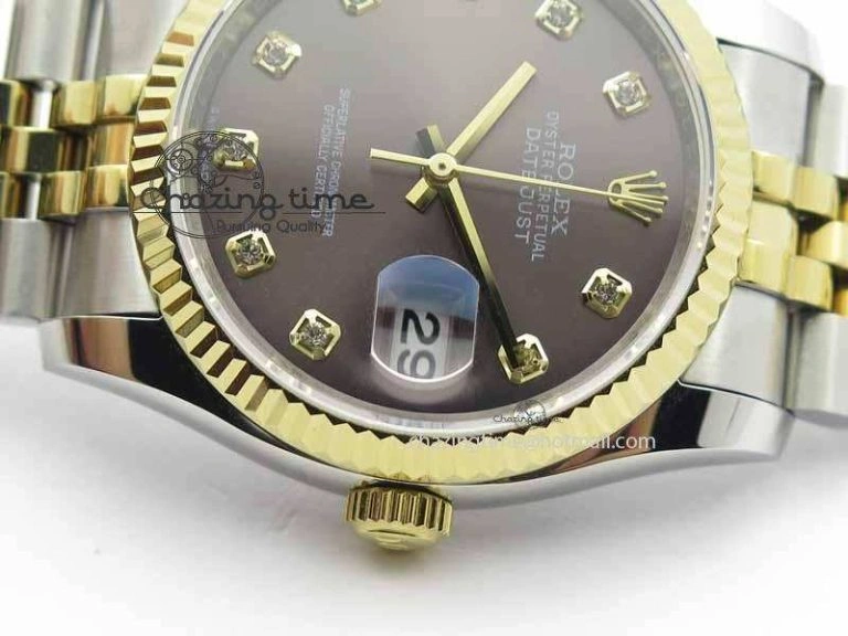 DateJust 116234 SS YG BP Best Edition Gray Dial Diam Markers On SS YG Bracelet SA3135