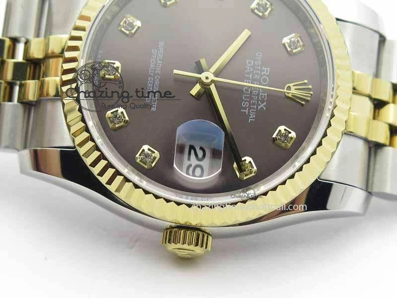DateJust 116234 SS YG BP Best Edition Gray Dial Diam Markers On SS YG Bracelet SA3135