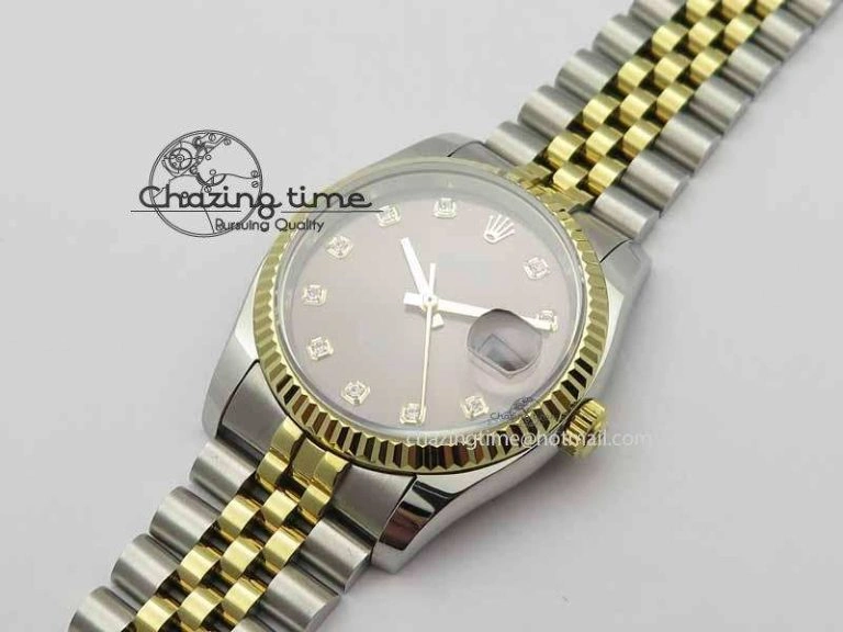 DateJust 116234 SS YG BP Best Edition Gray Dial Diam Markers On SS YG Bracelet SA3135