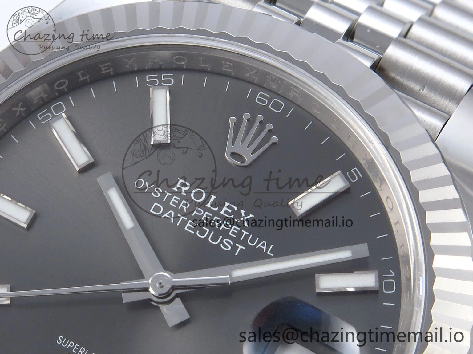 DateJust 126334 41mm Clean 1:1 Best Edition 904L Steel Gray Stick Dial on Jubilee Bracelet VR3235