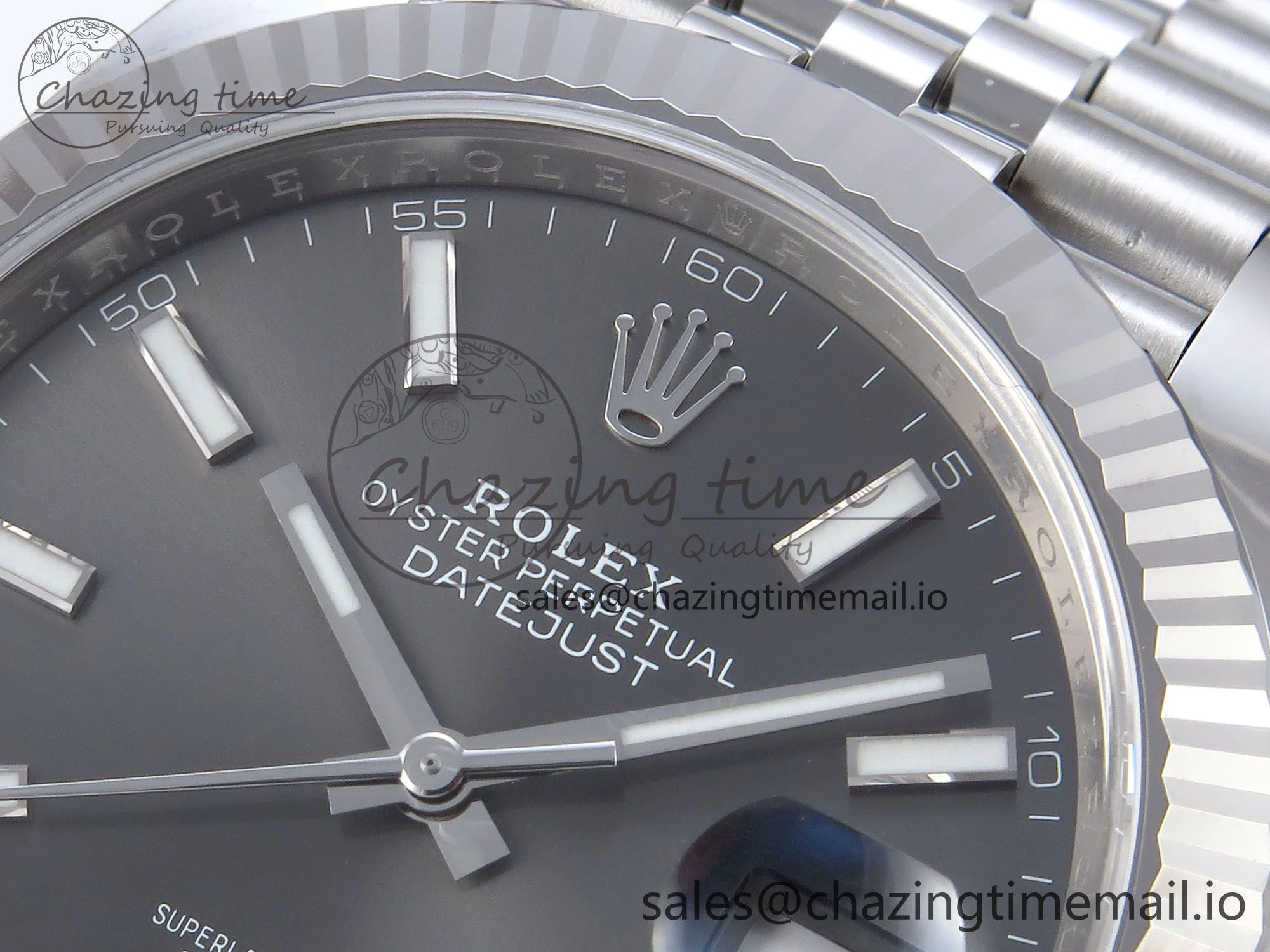 DateJust 126334 41mm Clean 1:1 Best Edition 904L Steel Gray Stick Dial on Jubilee Bracelet VR3235