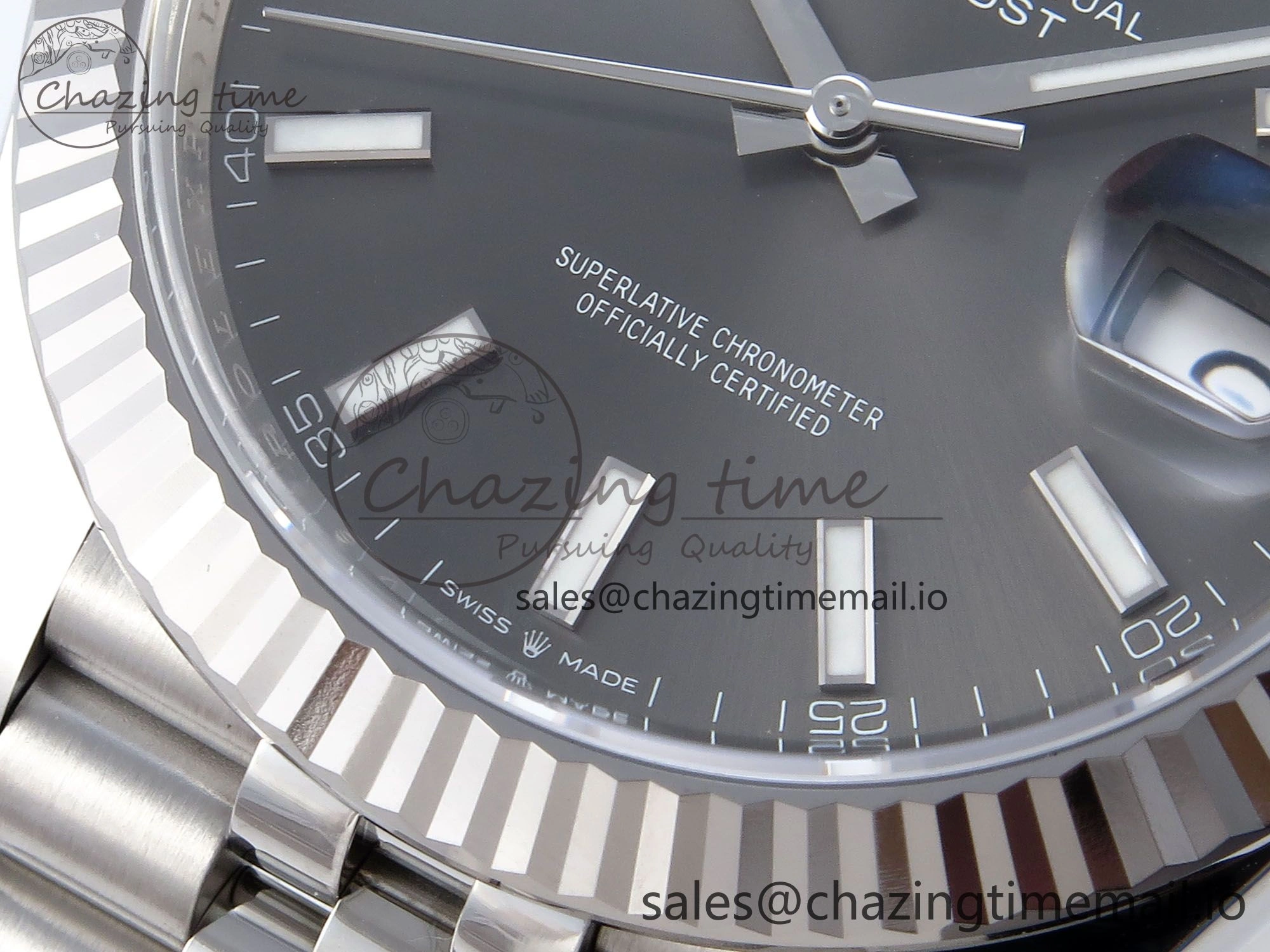 DateJust 126334 41mm Clean 1:1 Best Edition 904L Steel Gray Stick Dial on Jubilee Bracelet VR3235