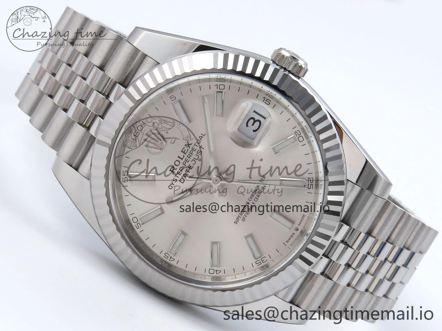 DateJust 126334 41mm Clean 1:1 Best Edition 904L Steel Silver Stick Dial on Jubilee Bracelet VR3235