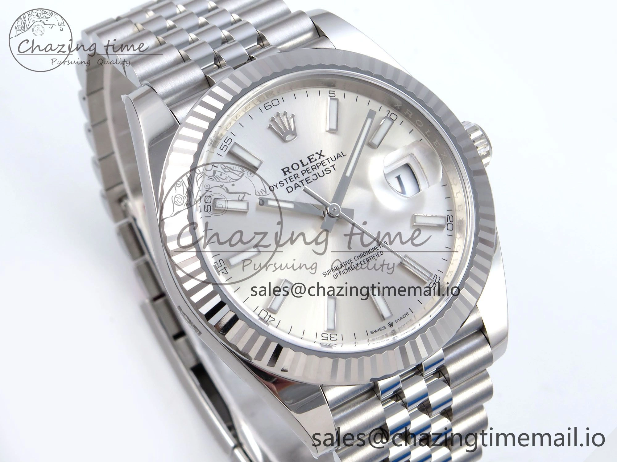 DateJust 126334 41mm Clean 1:1 Best Edition 904L Steel Silver Stick Dial on Jubilee Bracelet VR3235