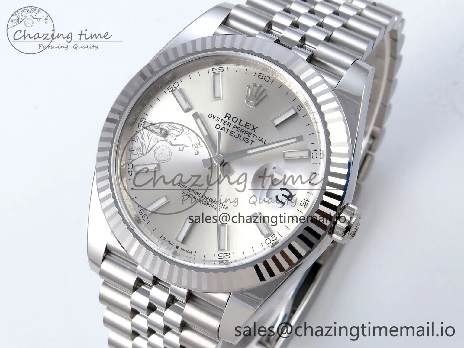 DateJust 126334 41mm Clean 1:1 Best Edition 904L Steel Silver Stick Dial on Jubilee Bracelet VR3235