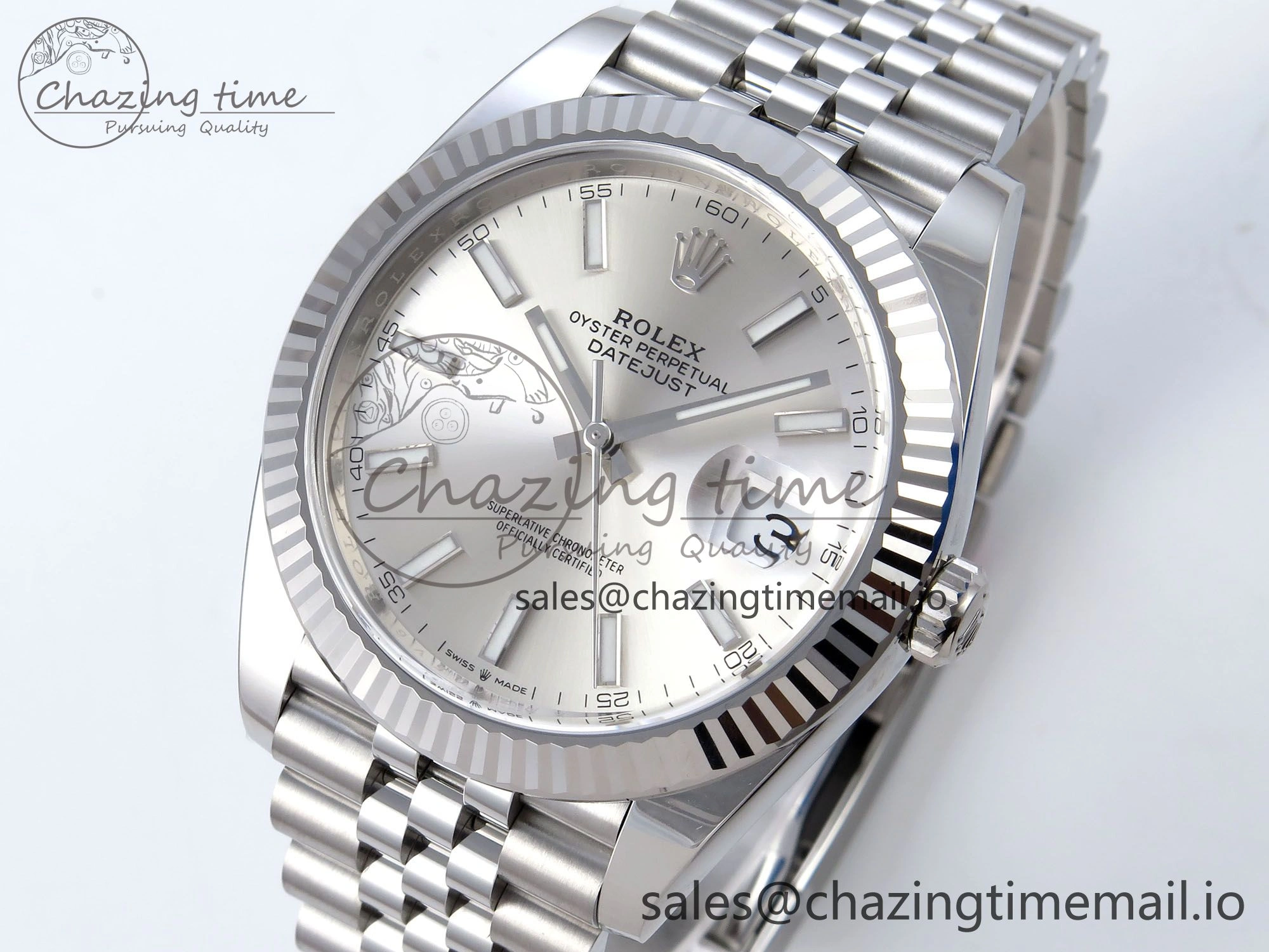 DateJust 126334 41mm Clean 1:1 Best Edition 904L Steel Silver Stick Dial on Jubilee Bracelet VR3235