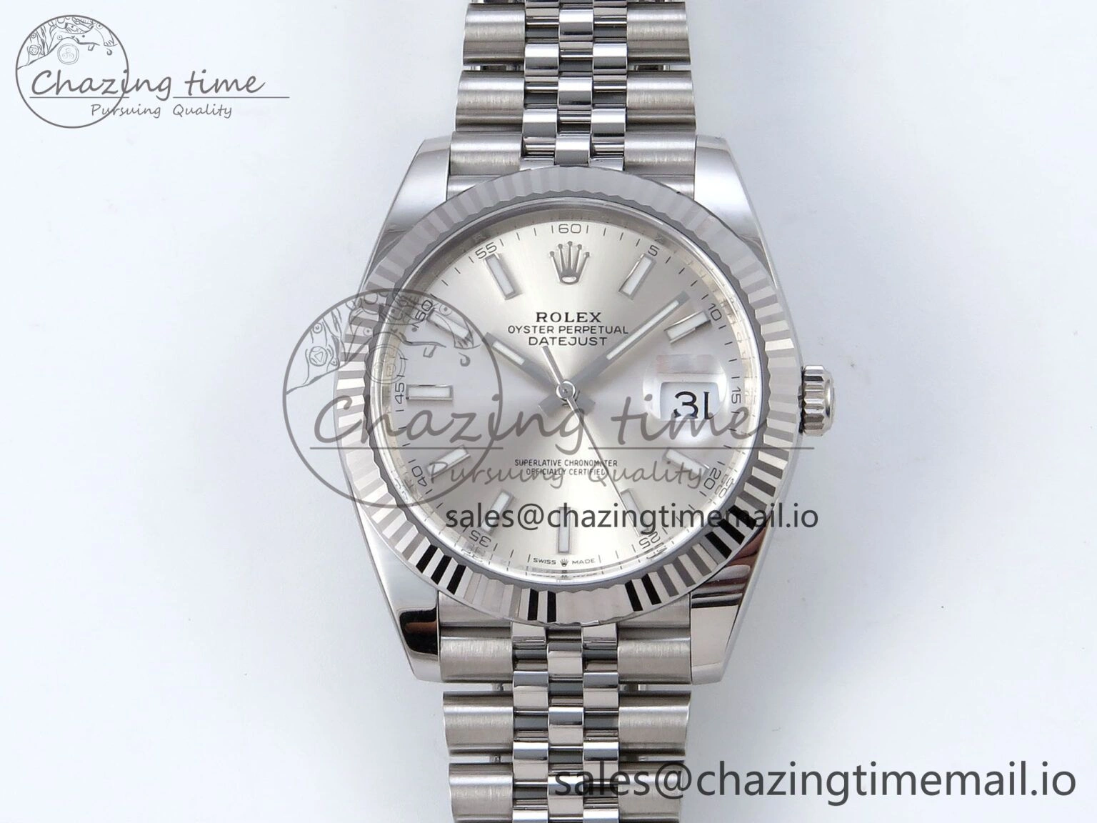 DateJust 126334 41mm Clean 1:1 Best Edition 904L Steel Silver Stick Dial on Jubilee Bracelet VR3235