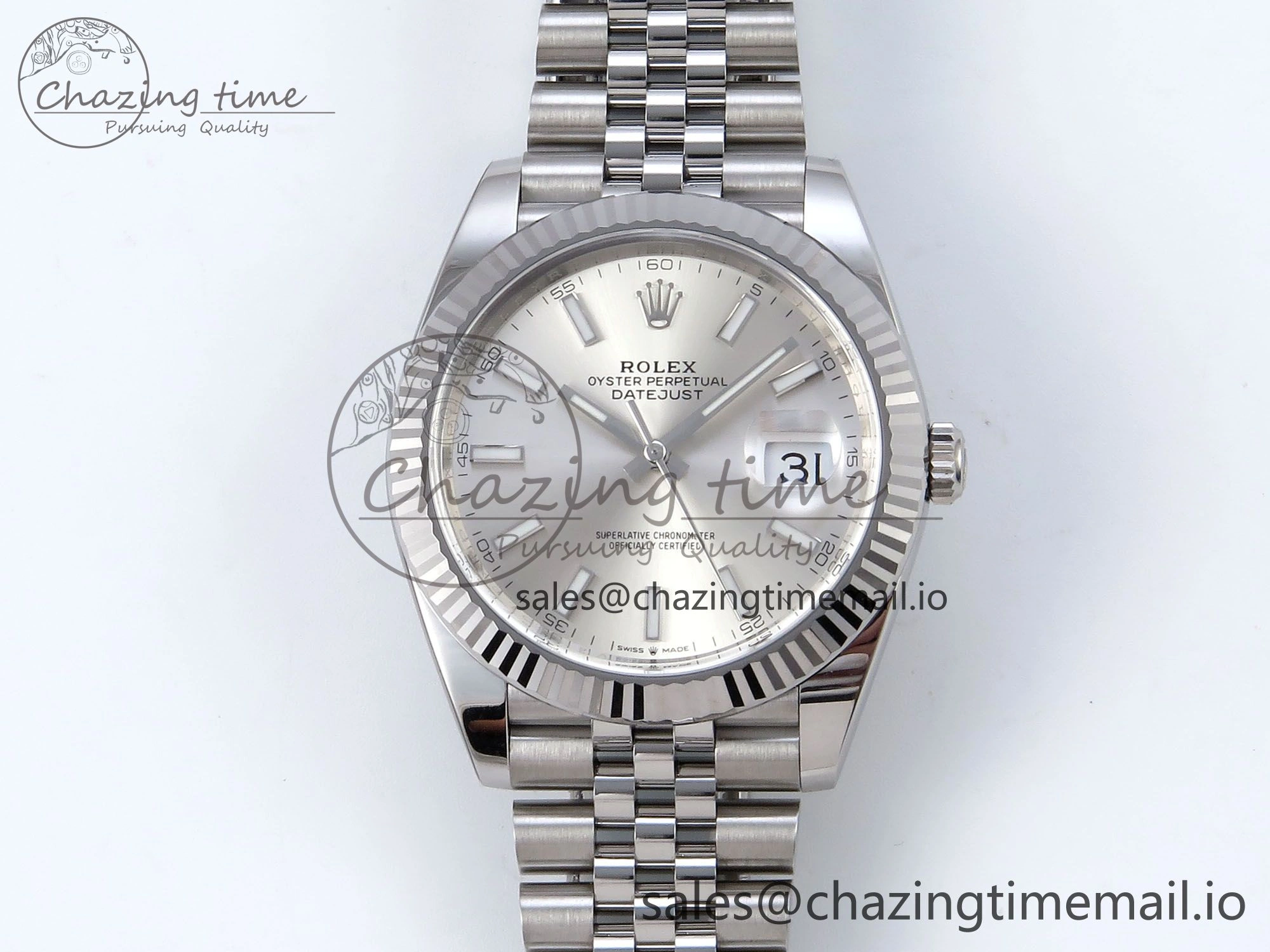 DateJust 126334 41mm Clean 1:1 Best Edition 904L Steel Silver Stick Dial on Jubilee Bracelet VR3235