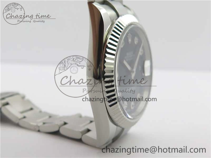 DateJust 126334 SS Noob 1:1 904L Best Edition Black Dial Diamond on Oyster Bracelet A3235