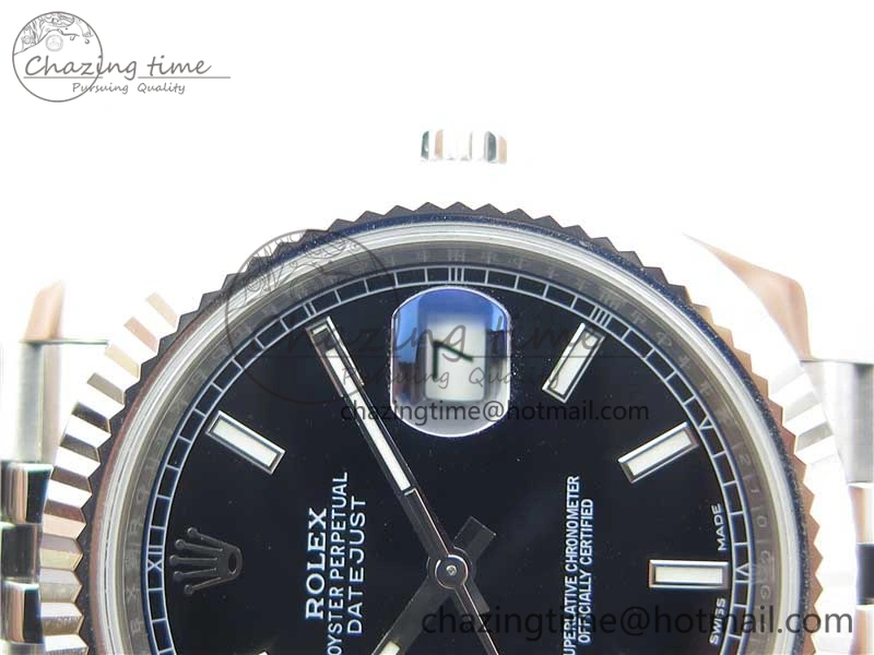 DateJust 126334 SS Noob 1:1 904L Best Edition Black Dial Stick Markers on Jubilee Bracelet A3235