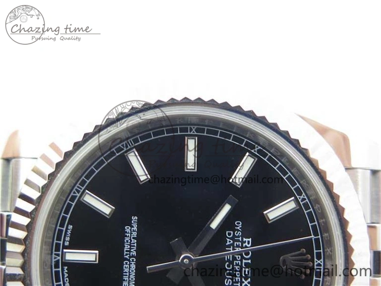 DateJust 126334 SS Noob 1:1 904L Best Edition Black Dial Stick Markers on Jubilee Bracelet A3235
