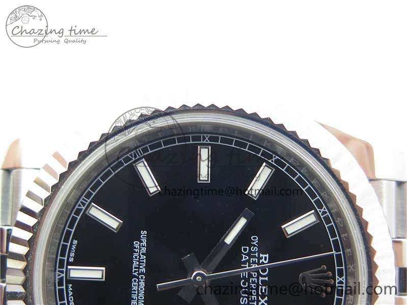 DateJust 126334 SS Noob 1:1 904L Best Edition Black Dial Stick Markers on Jubilee Bracelet A3235