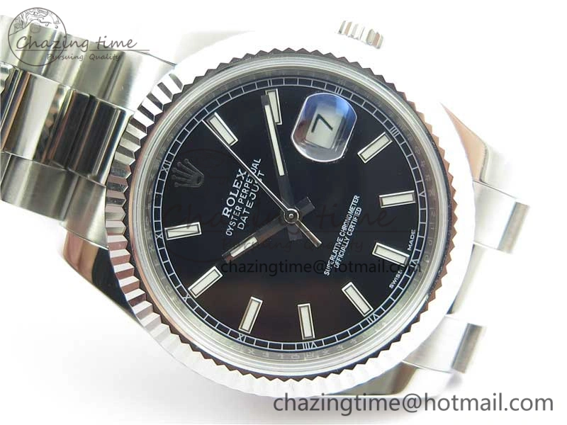 DateJust 126334 SS Noob 1:1 904L Best Edition Black Dial Stick Markers on Oyster Bracelet A3235