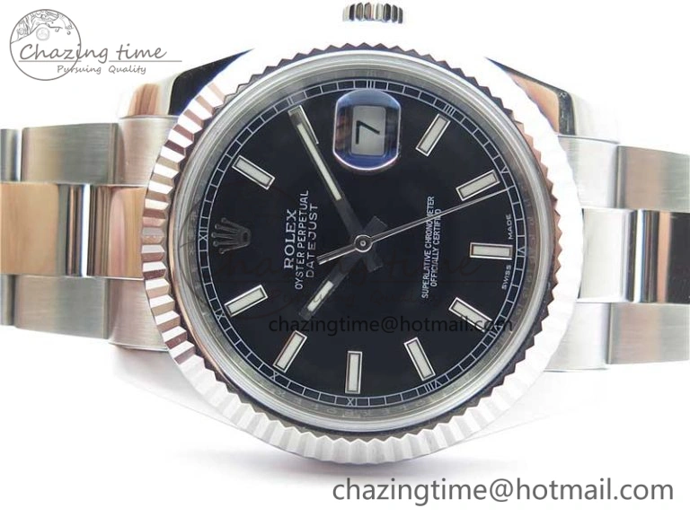 DateJust 126334 SS Noob 1:1 904L Best Edition Black Dial Stick Markers on Oyster Bracelet A3235