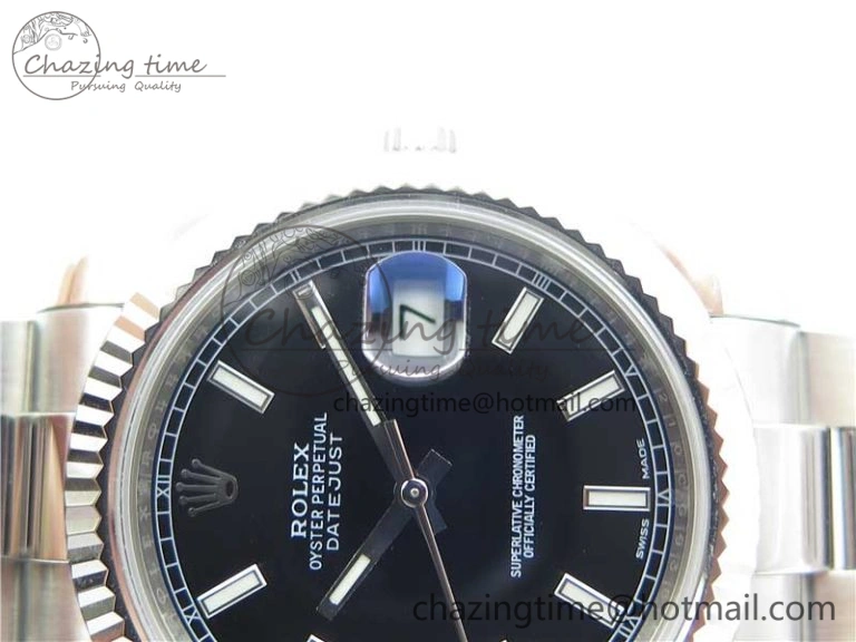 DateJust 126334 SS Noob 1:1 904L Best Edition Black Dial Stick Markers on Oyster Bracelet A3235