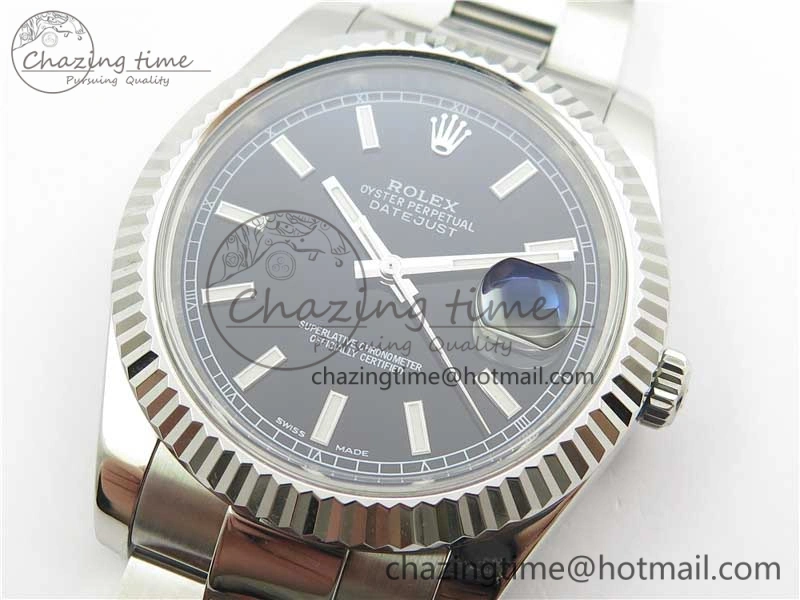 DateJust 126334 SS Noob 1:1 904L Best Edition Black Dial Stick Markers on Oyster Bracelet A3235