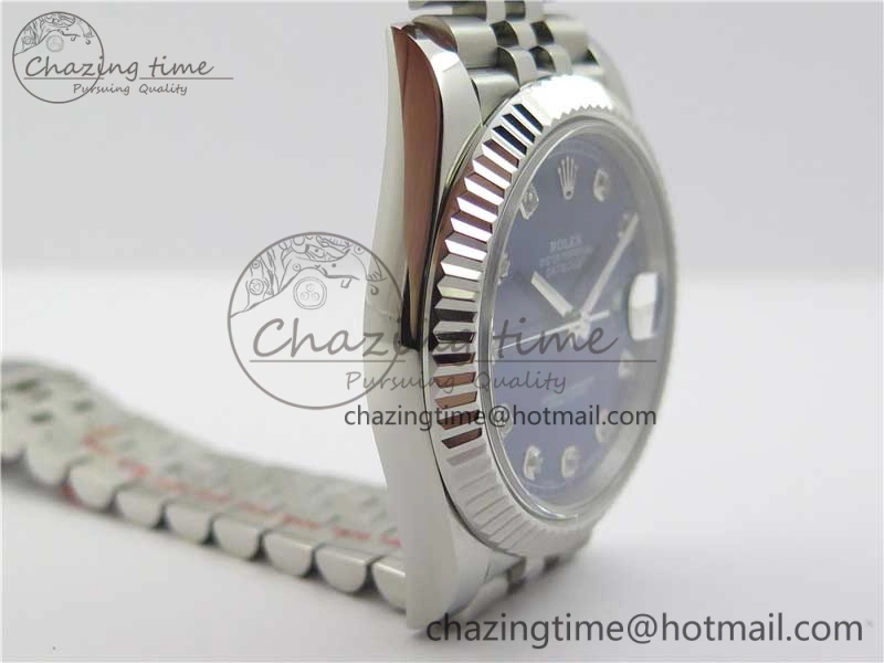 DateJust 126334 SS Noob 1:1 904L Best Edition Blue Dial Diamond on Jubilee Bracelet A3235