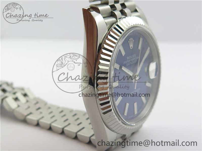 DateJust 126334 SS Noob 1:1 904L Best Edition Blue Dial Stick Markers on Jubilee Bracelet A3235