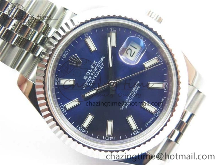 DateJust 126334 SS Noob 1:1 904L Best Edition Blue Dial Stick Markers on Jubilee Bracelet A3235