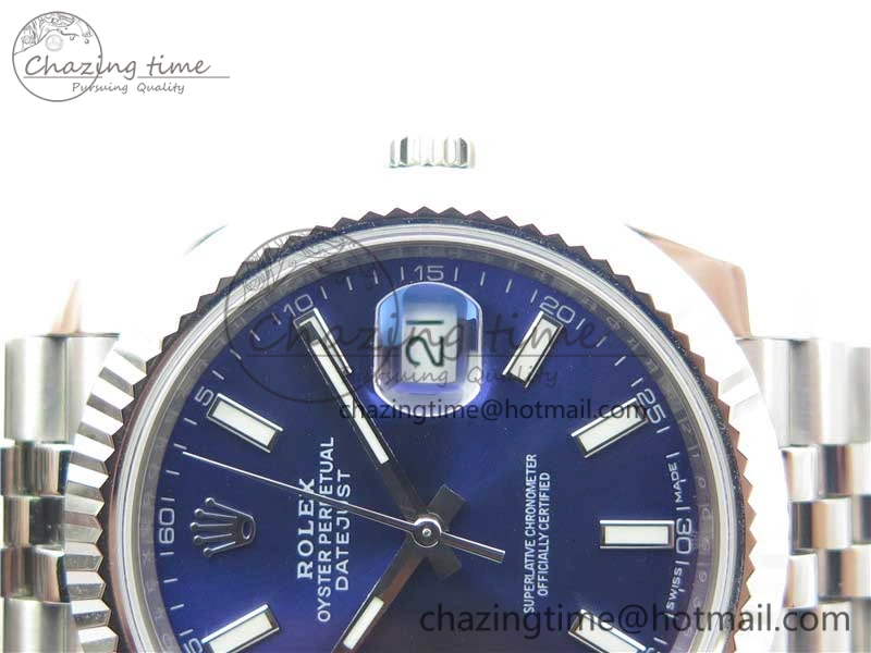 DateJust 126334 SS Noob 1:1 904L Best Edition Blue Dial Stick Markers on Jubilee Bracelet A3235