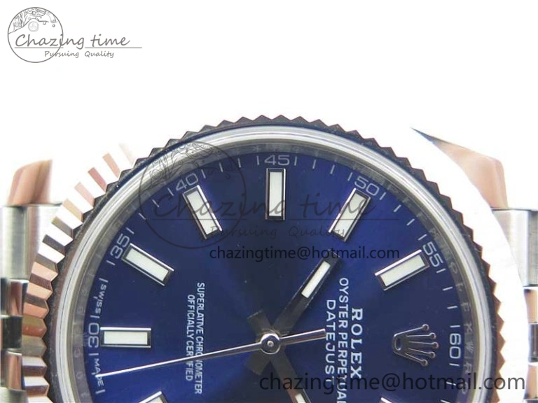 DateJust 126334 SS Noob 1:1 904L Best Edition Blue Dial Stick Markers on Jubilee Bracelet A3235
