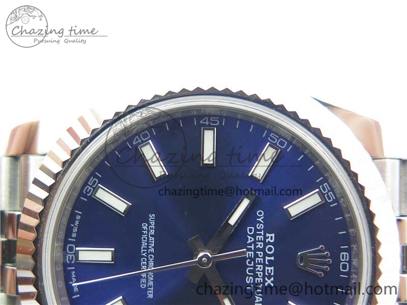 DateJust 126334 SS Noob 1:1 904L Best Edition Blue Dial Stick Markers on Jubilee Bracelet A3235