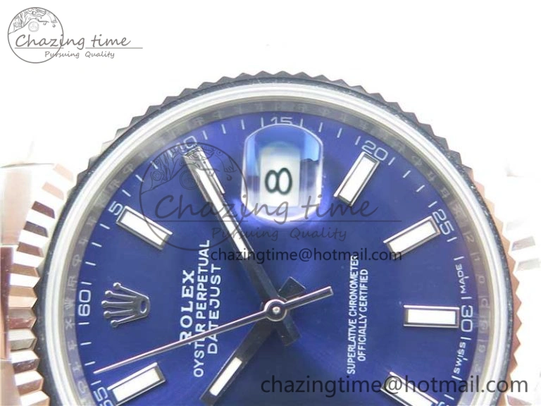DateJust 126334 SS Noob 1:1 904L Best Edition Blue Dial Stick Markers on Oyster Bracelet A3235