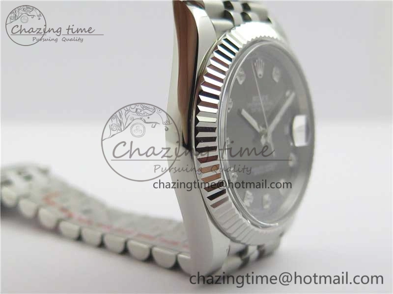 DateJust 126334 SS Noob 1:1 904L Best Edition Gray Dial Diamond on Jubilee Bracelet A3235