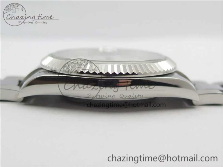 DateJust 126334 SS Noob 1:1 904L Best Edition Gray Dial Diamond on Oyster Bracelet A3235