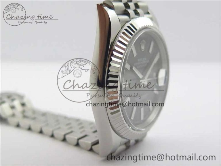 DateJust 126334 SS Noob 1:1 904L Best Edition Gray Dial Stick Markers on Jubilee Bracelet A3235