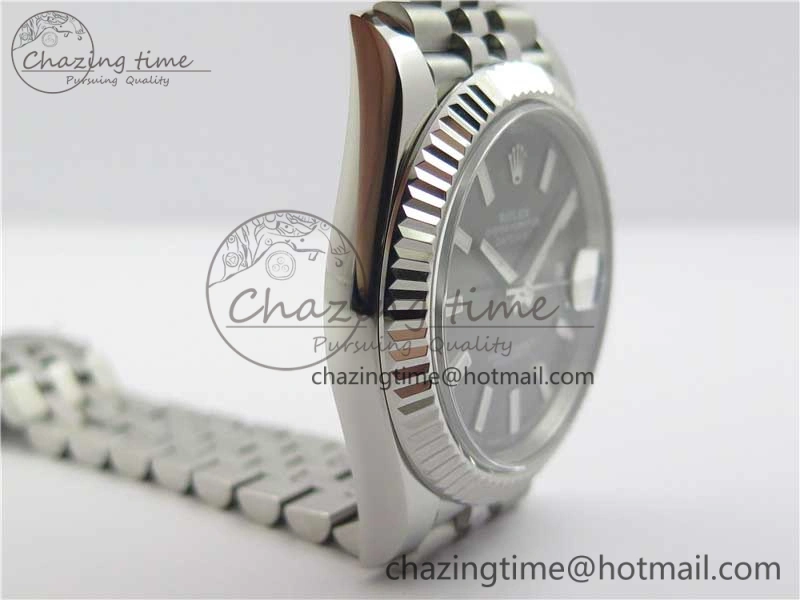 DateJust 126334 SS Noob 1:1 904L Best Edition Gray Dial Stick Markers on Jubilee Bracelet A3235