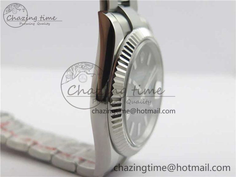 DateJust 126334 SS Noob 1:1 904L Best Edition Gray Dial Stick Markers on Oyster Bracelet A3235
