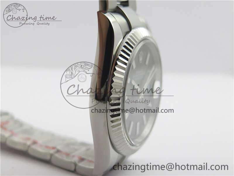 DateJust 126334 SS Noob 1:1 904L Best Edition Gray Dial Stick Markers on Oyster Bracelet A3235