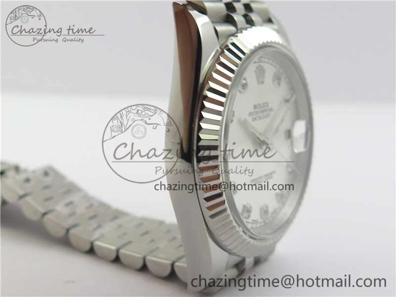 DateJust 126334 SS Noob 1:1 904L Best Edition Silver Dial Diamond on Jubilee Bracelet A3235